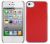 Adopted Leather Wrap Case - To Suit iPhone 4/4S - Scarlett/Silver