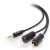 Alogic Premium 3m 3.5mm Stereo Audio to 2 X RCA Stereo Male Cable  (1) Male to (2) Male