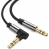 UGreen 3.5mm Male to 3.5mm Male Straigth to angled Cable - 2m, Black