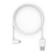 CompuLocks 6FT90DLTNGW lightning cable 0.6 m White, 0.6 m, Lightning to USB Type A, Male/Male, Straight/Angled, White